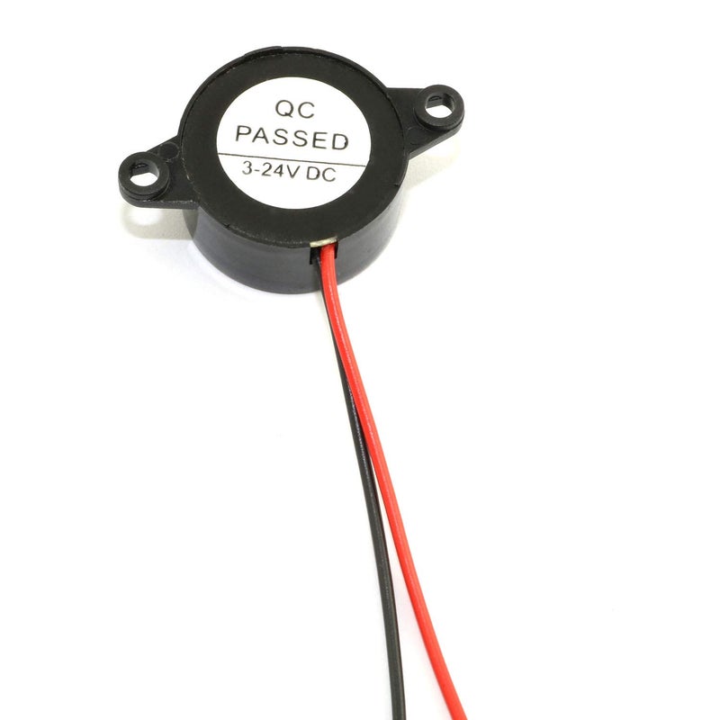 RuiLing 2pcs DC 3-24V Active Piezo Buzzer with Lead Wire 2312 High Decibels Continuous Sounder Electronic Buzzer Alarm 23x12mm - Image 4